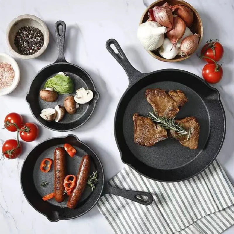 3-piece cast iron cookware set