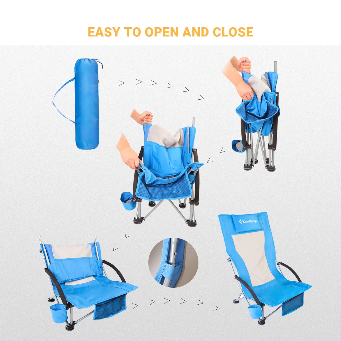 High Back Beach Chair
Backpack Chair, Camping BBQ Beach Travel Picnic with Padded Armrests with Cup Holder, Portable