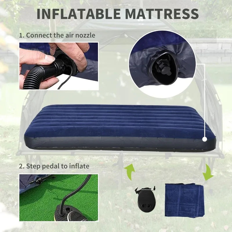 Foldable Camping Cot with Tent