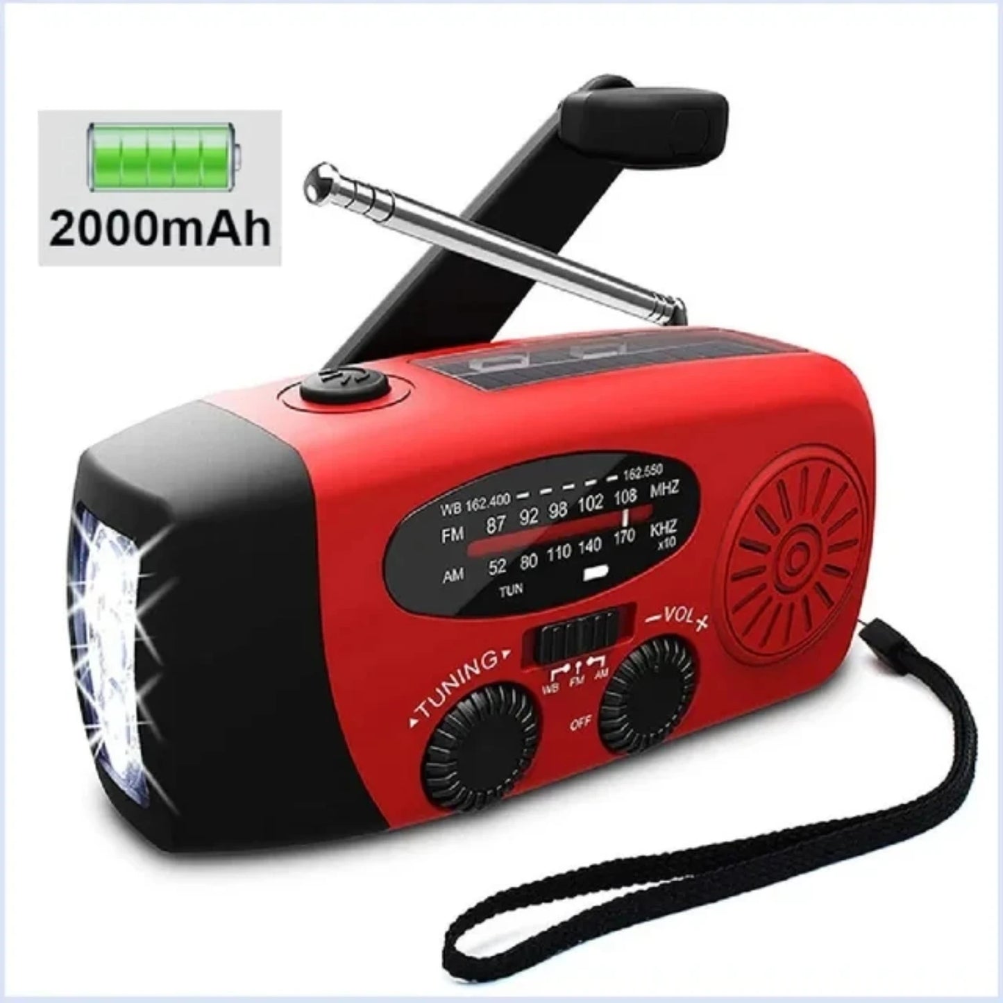 Solar Hand Crank Camping Light w/ AM/FM Radio