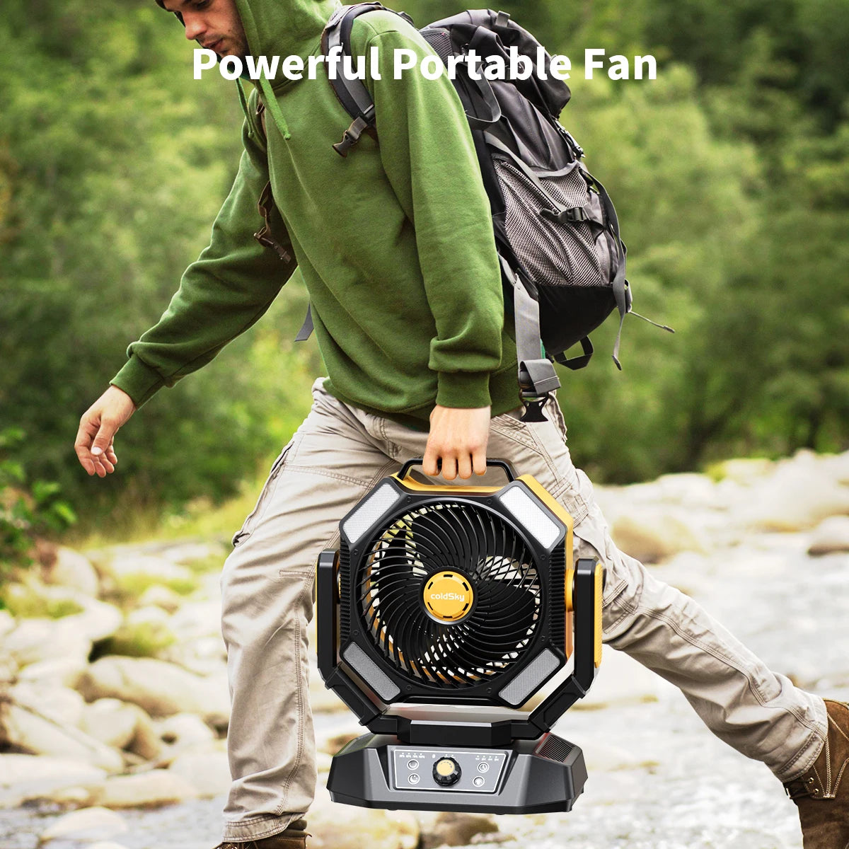 Portable Battery-Operated Camping Fan