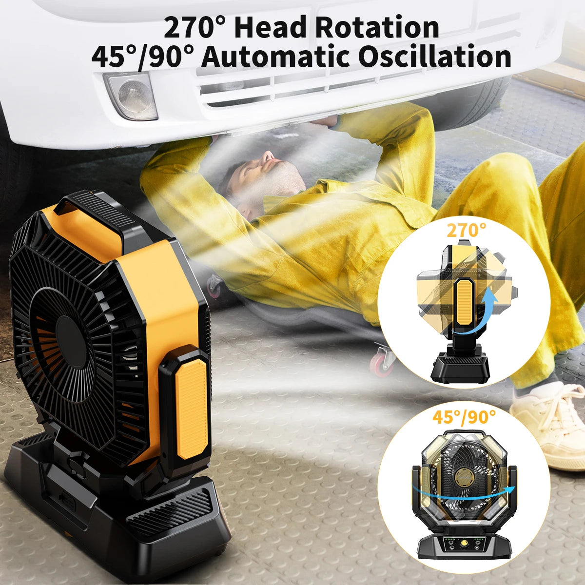 Portable Battery-Operated Camping Fan