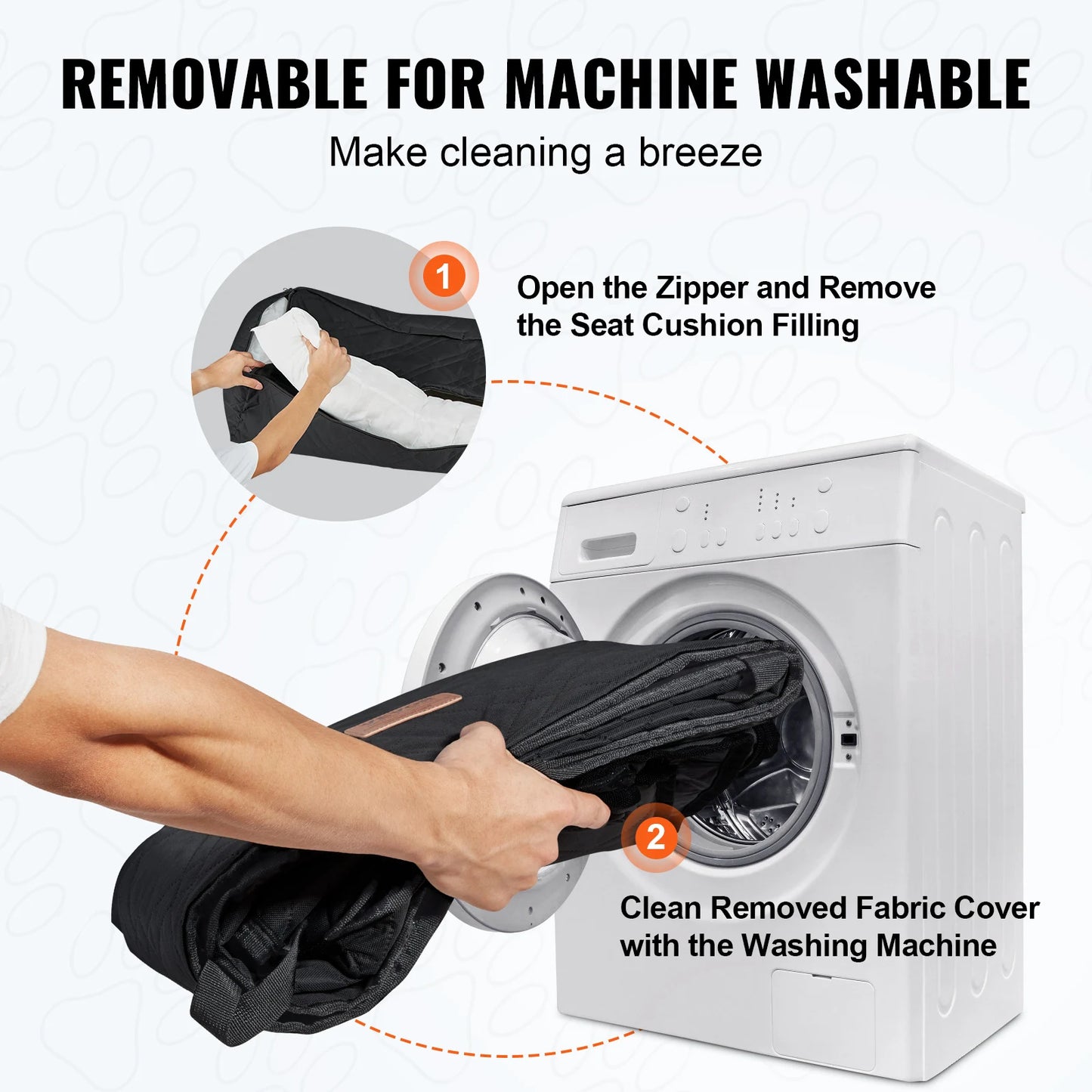 A Waterproof dog car seat with Clip on Safety Leash