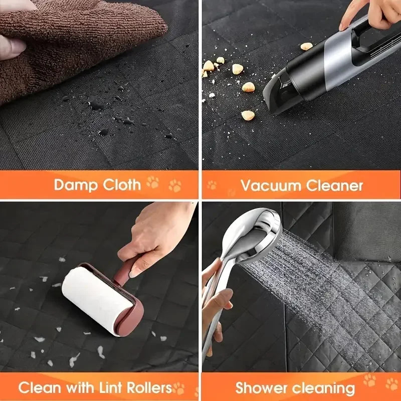 A Nonslip Clip-on Back Seat Cover for pets