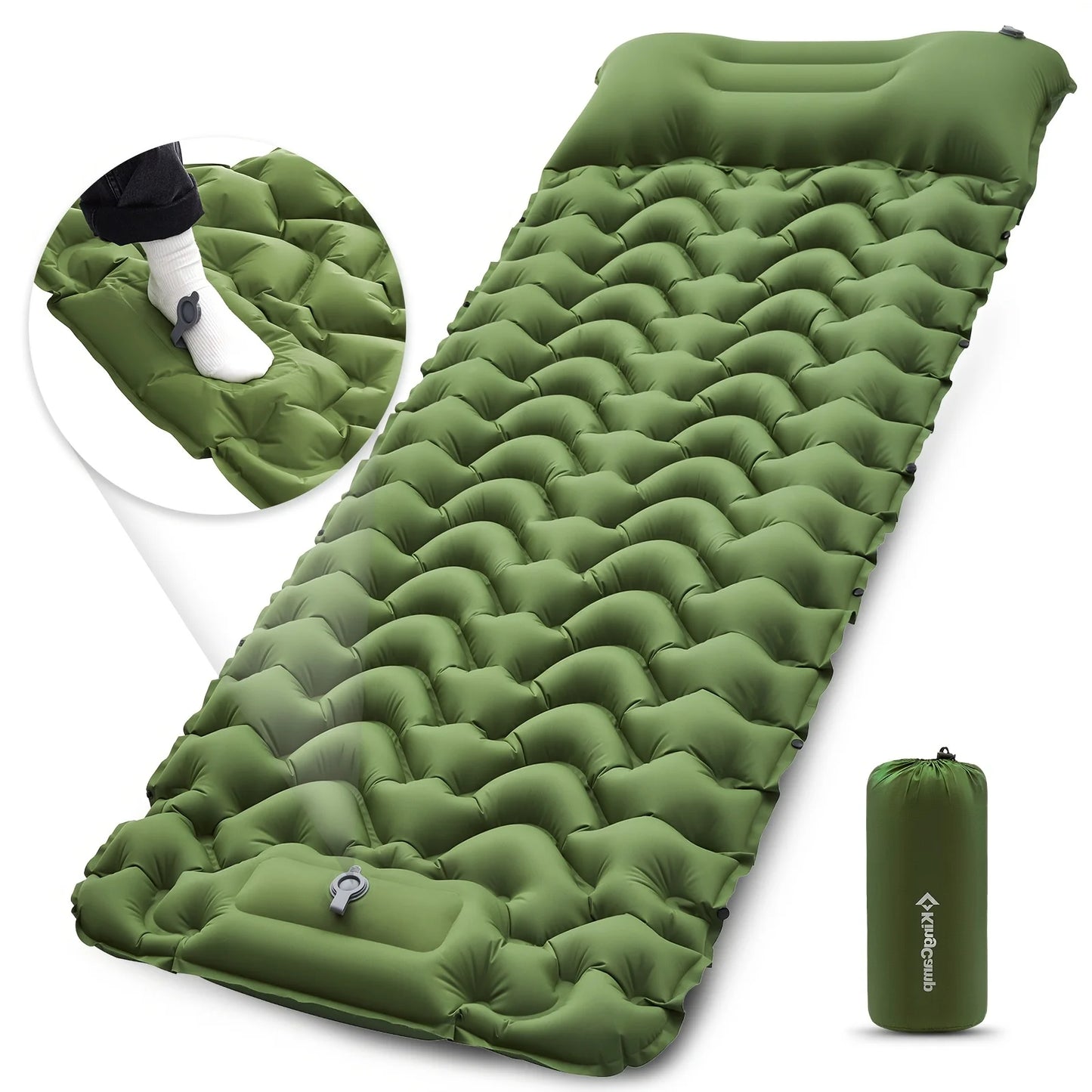 Self Inflating Sleeping Pad with Foot Pump