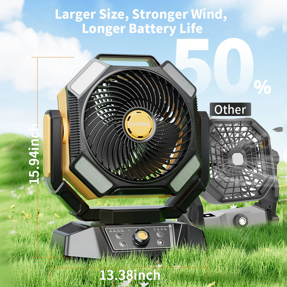Portable Battery-Operated Camping Fan
