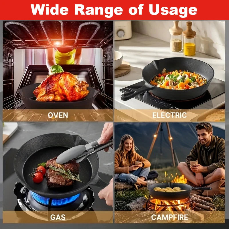 3-piece cast iron cookware set