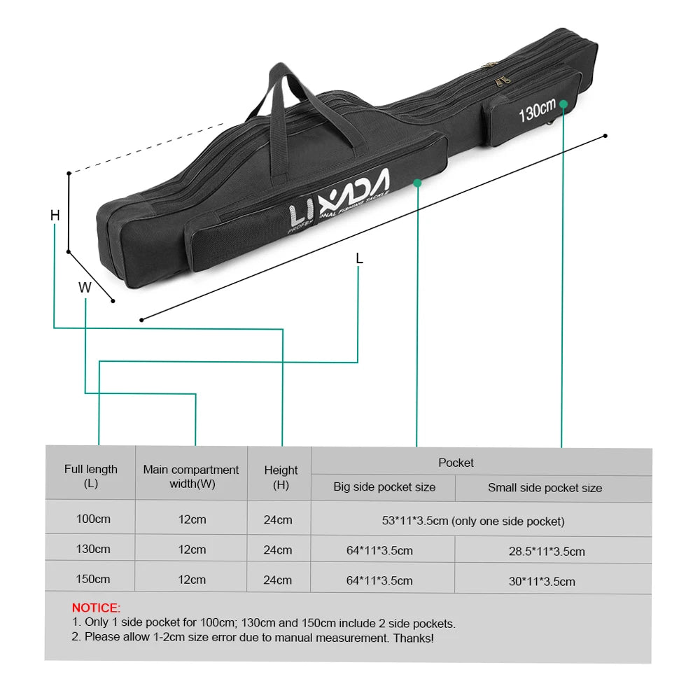 Oxford Cloth Folding Fishing Rod Reel Bag