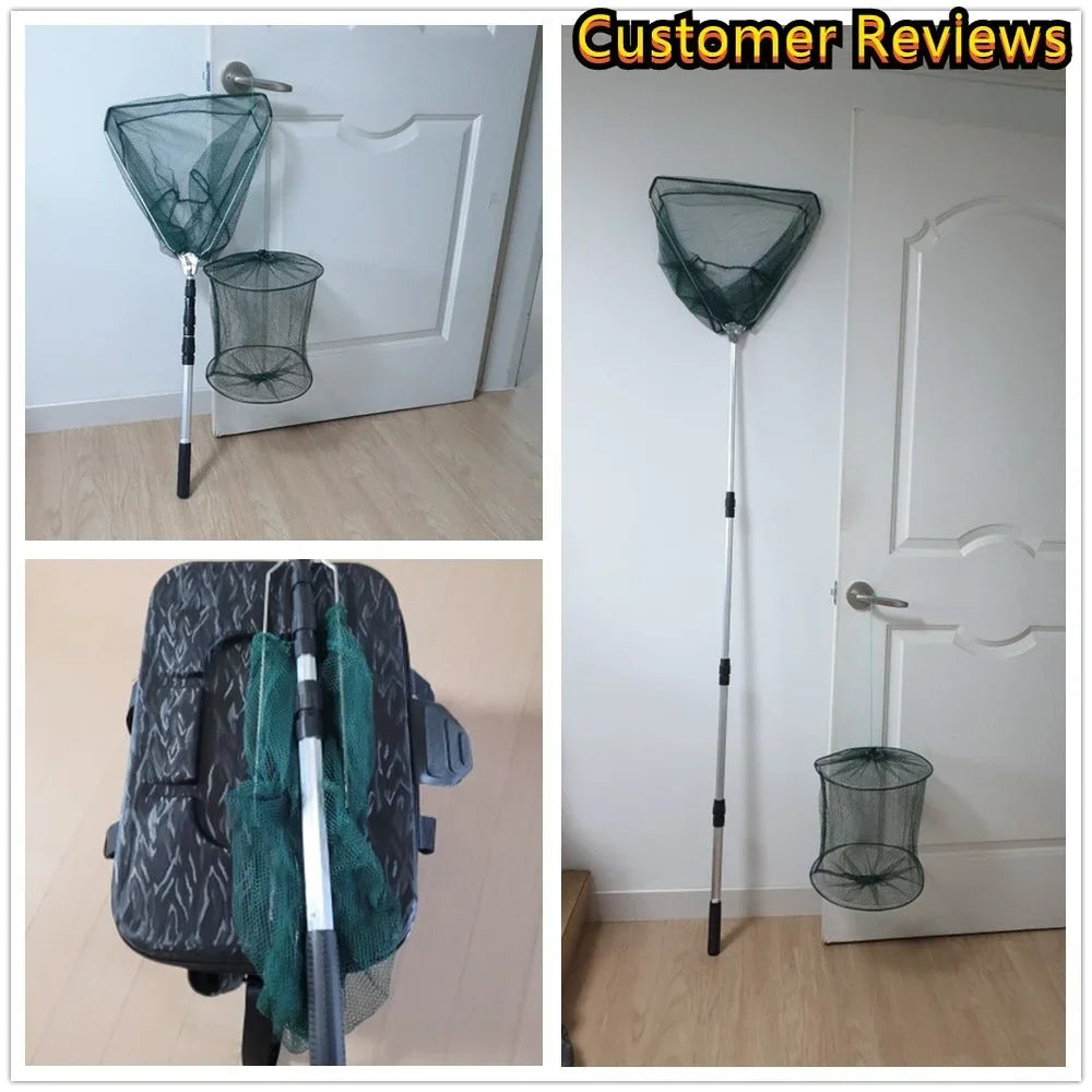 Telescopic Folding Fishing Landing Net

 190CM Pole Collapsible Extensible Aluminum long Handle For Bird Fish Catch Aquarium Ponds
