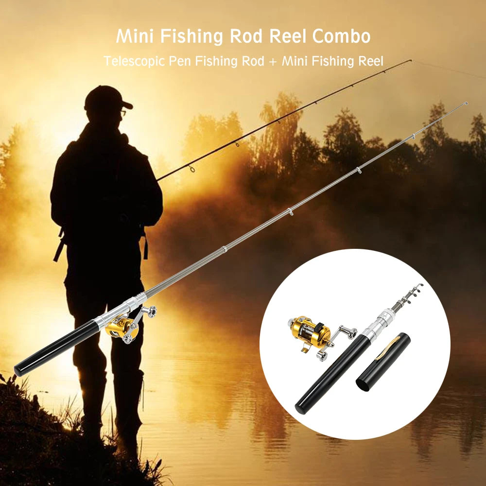 Fishing Rod Reel Combo Mini Set