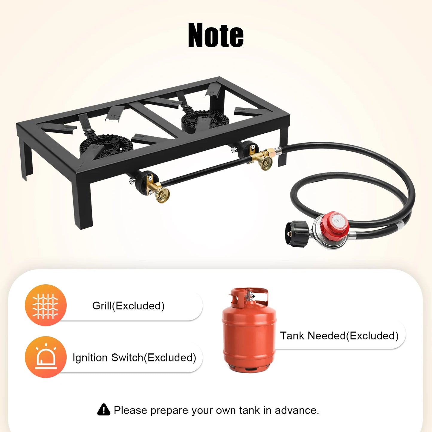 Double Burner Gas Camping  Stove