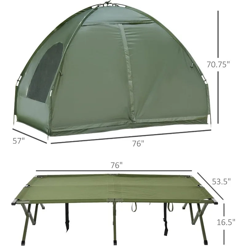Foldable Camping Cot with Tent