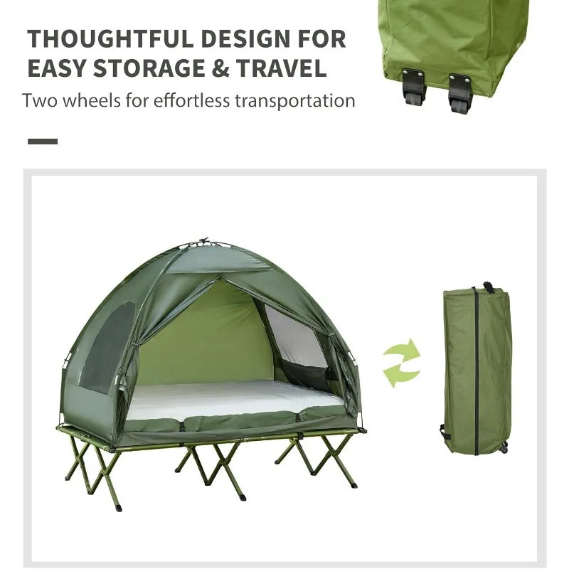 Foldable Camping Cot with Tent