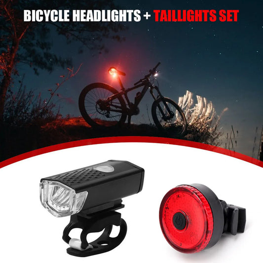 Cycling LED Front/Rear Light Set