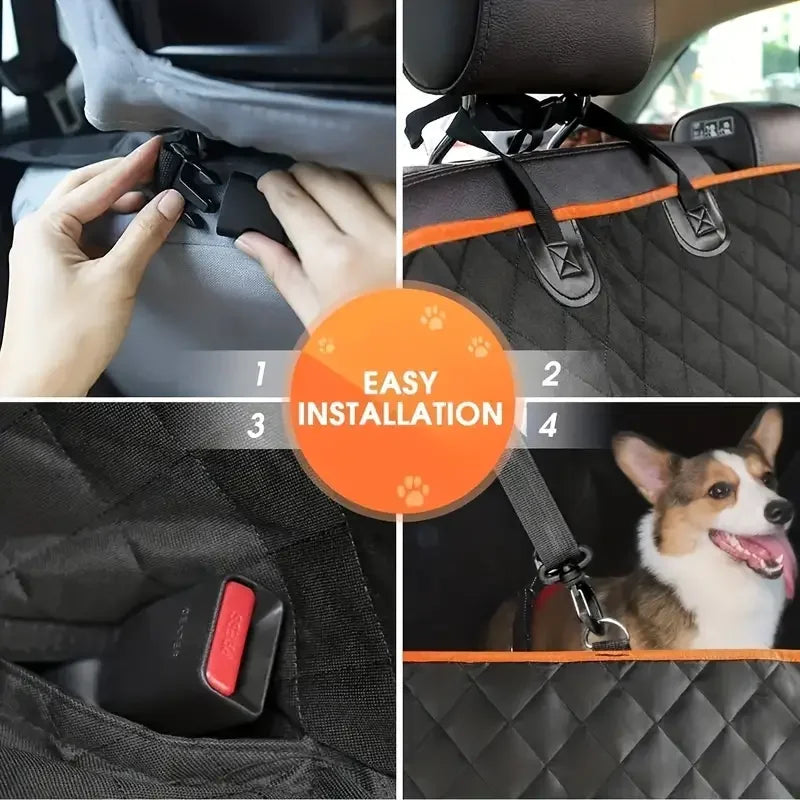 A Nonslip Clip-on Back Seat Cover for pets