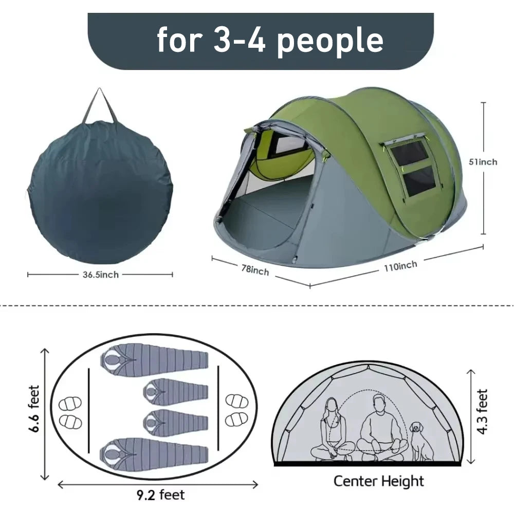 Automatic Pop Up Waterproof Tent