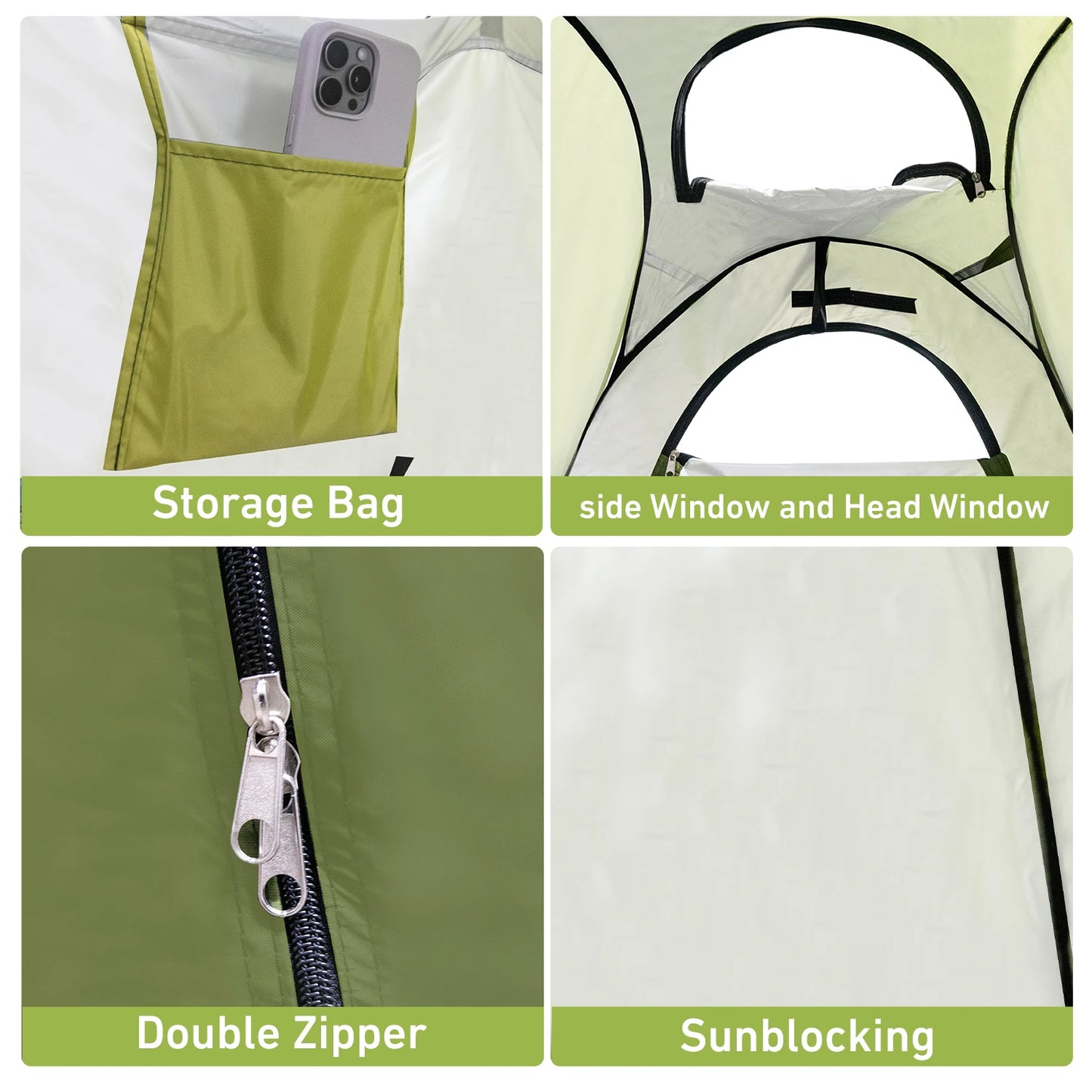 Camping Portable Toilet with Privacy Tent