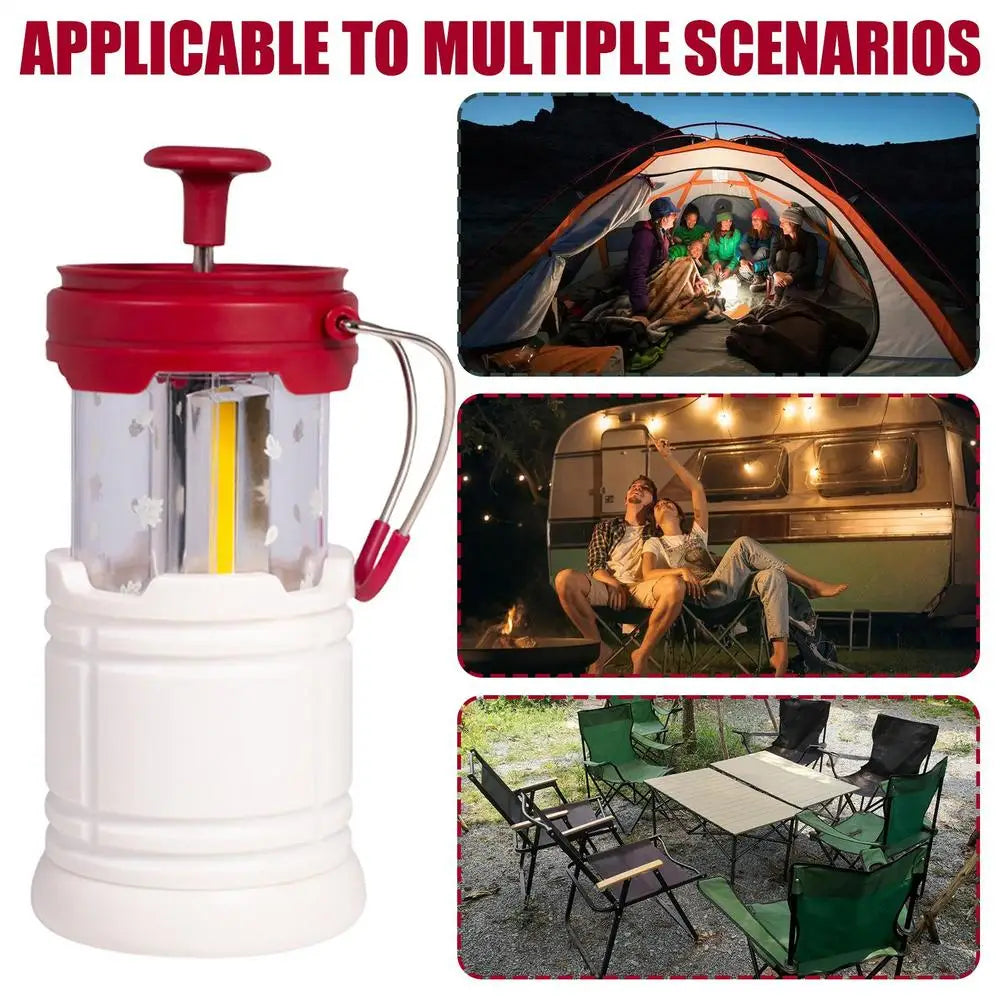 Outdoor Camping Light Hangable Tent Lamp Retro Waterproof Light Long Battery Life For Family Accident Preparation Option