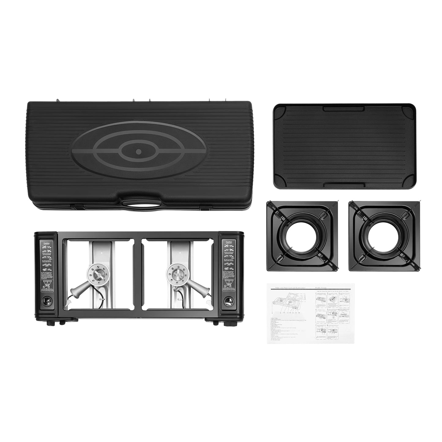 2-Burner Portable Camping Stove