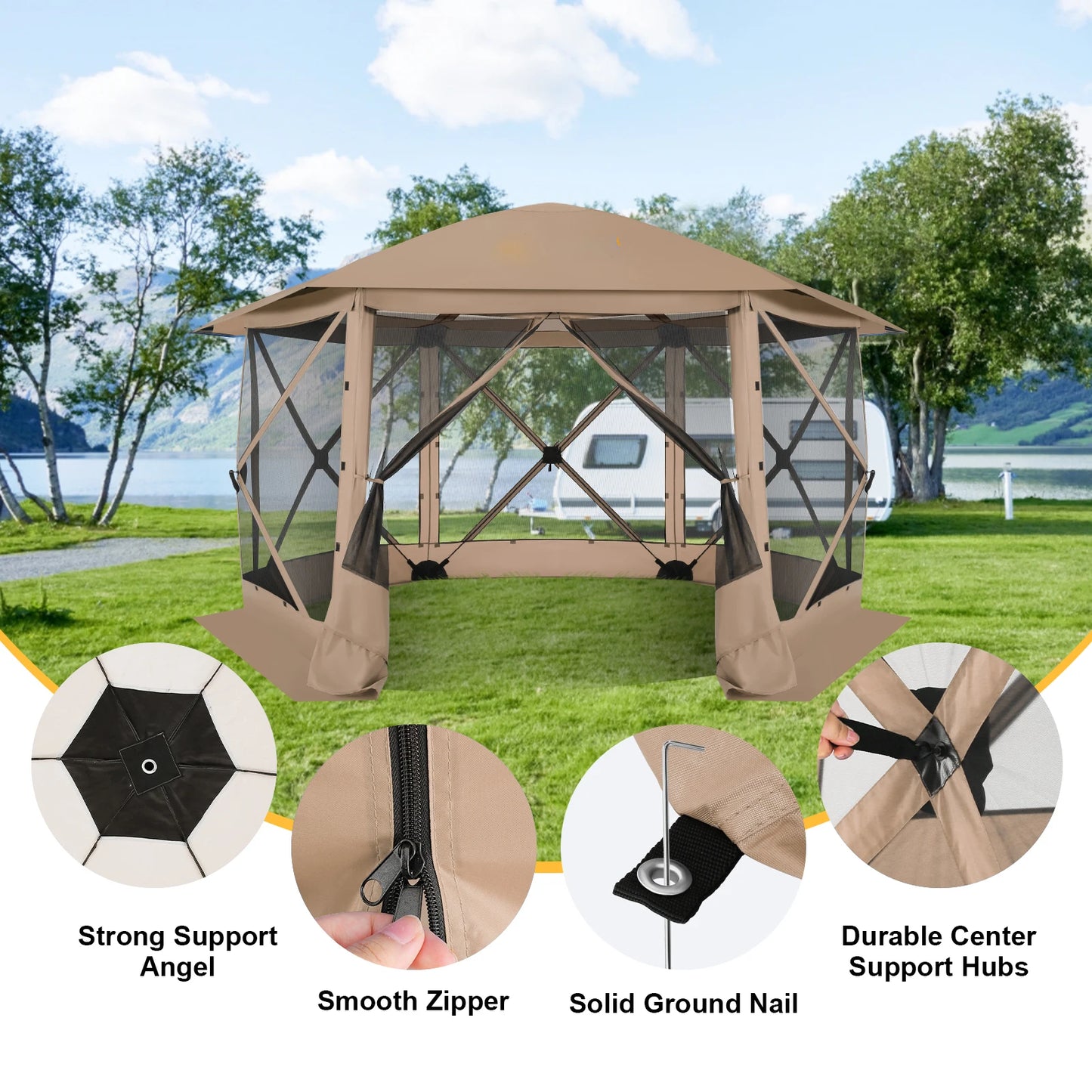 Pop up Gazebo Screen Tent for Camping