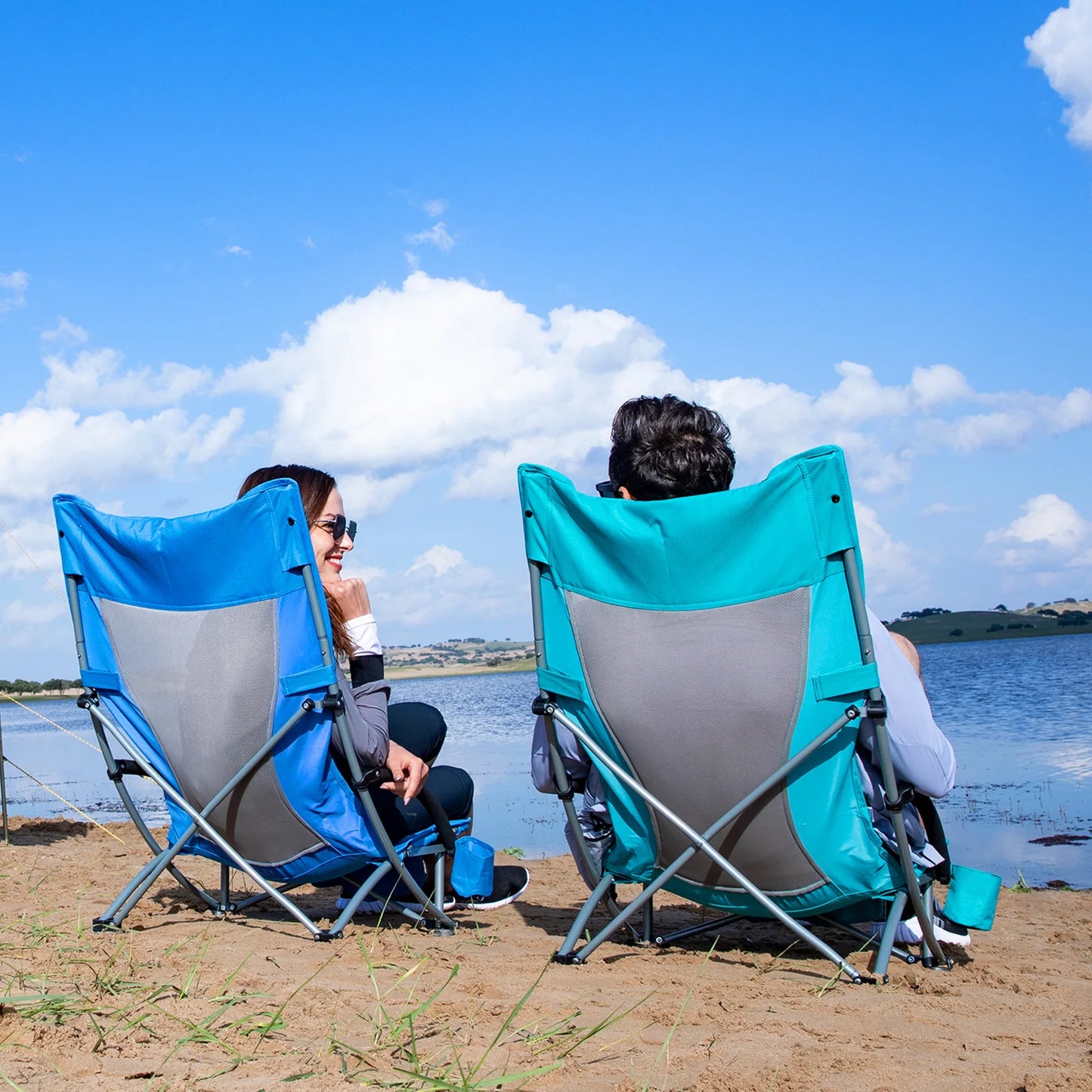 High Back Beach Chair

 Backpack Chair, Camping BBQ Beach Travel Picnic with Padded Armrests with Cup Holder, Portable
