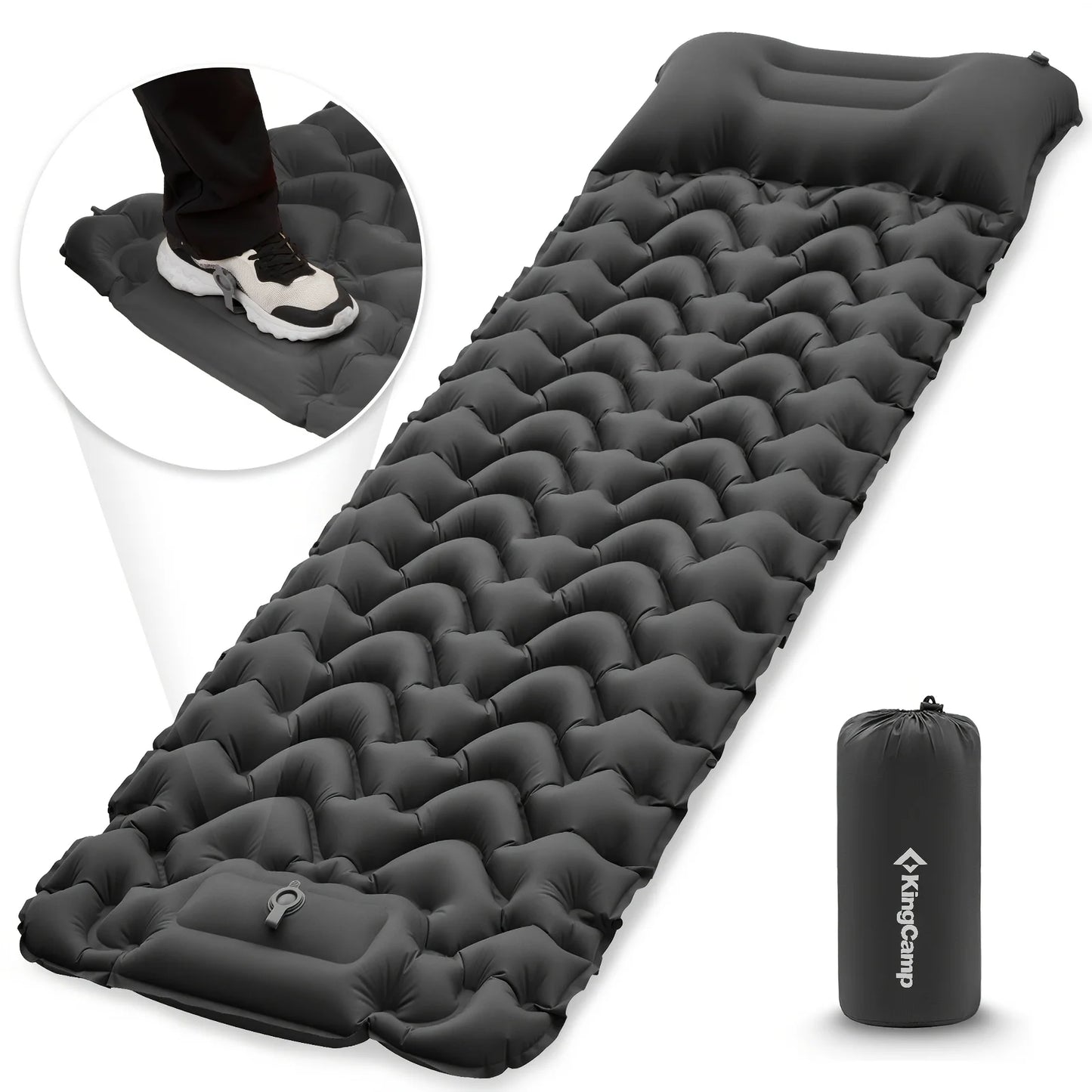 Self Inflating Sleeping Pad with Foot Pump