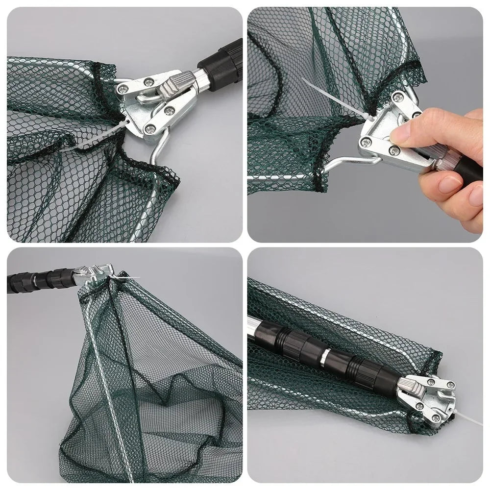 Telescopic Folding Fishing Landing Net

 190CM Pole Collapsible Extensible Aluminum long Handle For Bird Fish Catch Aquarium Ponds