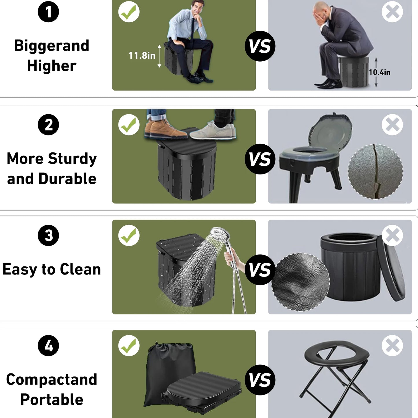 Camping Portable Toilet with Privacy Tent