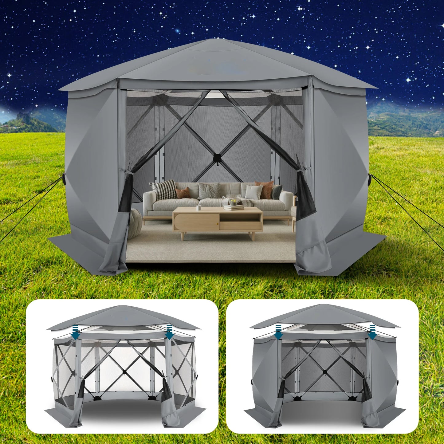 Pop up Gazebo Screen Tent for Camping